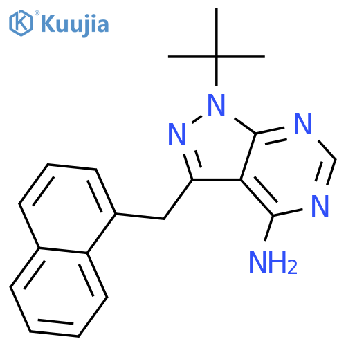 4-Amino-1-tert-butyl-3-(1’-naphthylmethyl)pyrazolo3,4-dpyrimidine structure