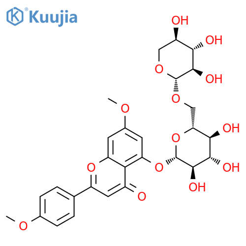 7,4'-Di-O-Methylapigenin 5-O-xylosylglucoside structure