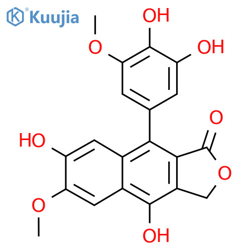 9-(3,4-Dihydroxy-5-methoxyphenyl)-4,7-dihydroxy-6-methoxy-3H-benzo[f][2]benzofuran-1-one structure