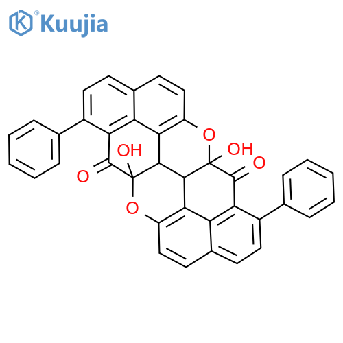 rel-(6aR,13aR,14dR,14eR)-6a,13a,14d,14e-Tetrahydro-6a,13a-dihydroxy-1,8-diphenylnaphtho[8,1,2-hij]naphtho[8',1',2':7,8,1][2]benzopyrano[5,4,3-cde][2]benzopyran-7,14-dione structure