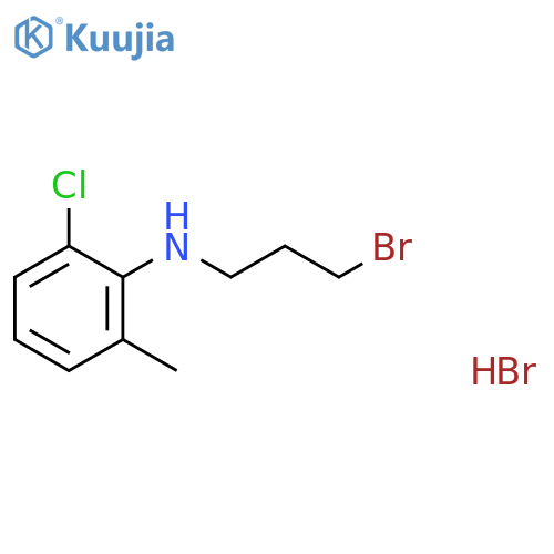 Benzenamine, N-(3-bromopropyl)-2-chloro-6-methyl-, hydrobromide structure