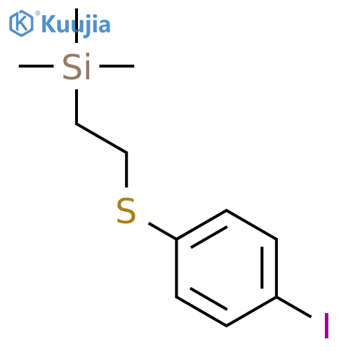 Benzene, 1-iodo-4-[[2-(trimethylsilyl)ethyl]thio]- structure