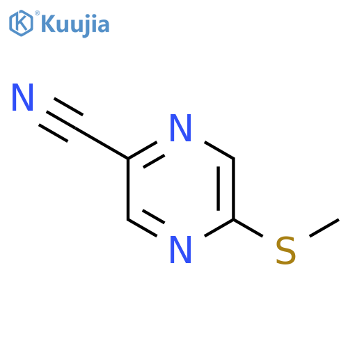 PYRAZINECARBONITRILE, 5-(METHYLTHIO)- structure