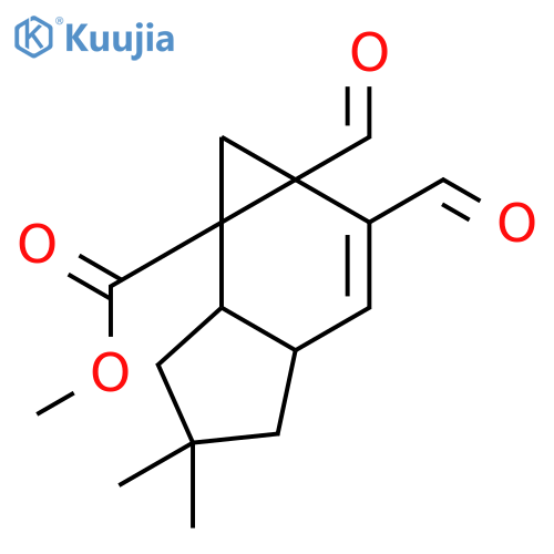 Cycloprop[e]indene-1a(1H)-carboxylicacid, 6,6a-diformyl-1b,2,3,4,4a,6a-hexahydro-3,3-dimethyl-, methyl ester,(1aS,1bS,4aS,6aR)- structure