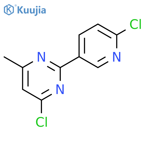 4-chloro-2-(6-chloropyridin-3-yl)-6-methylpyrimidine structure