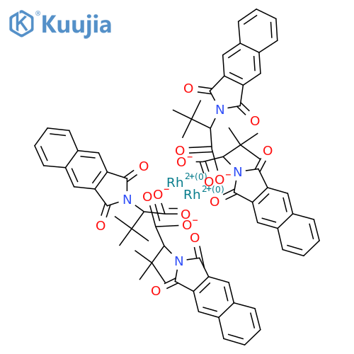 Tetrakis[|I-[(|AS)-|A-(1,1-dimethylethyl)-1,3-dihydro-1,3-dioxo-2H-benz[f]isoindole-2-acetato-|EO2:|EO2']]di-Rhodium(Rh-Rh) structure