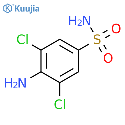 4-amino-3,5-dichlorobenzene-1-sulfonamide structure