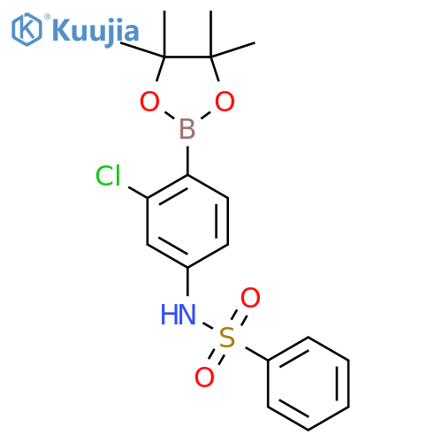 N-(3-Chloro-4-(4,4,5,5-tetramethyl-1,3,2-dioxaborolan-2-yl)phenyl)benzenesulfonamide structure