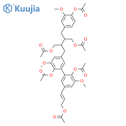 3,3':8',8''-Sesquilign-7-ene-3'',4,4',4'',5,5',9,9',9''-nonol; 3'',5,5'-Tri-Me ether, hexa-Ac structure