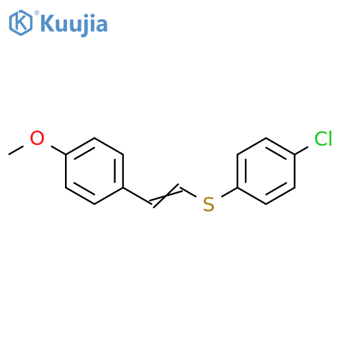 Benzene, 1-chloro-4-[[2-(4-methoxyphenyl)ethenyl]thio]- structure