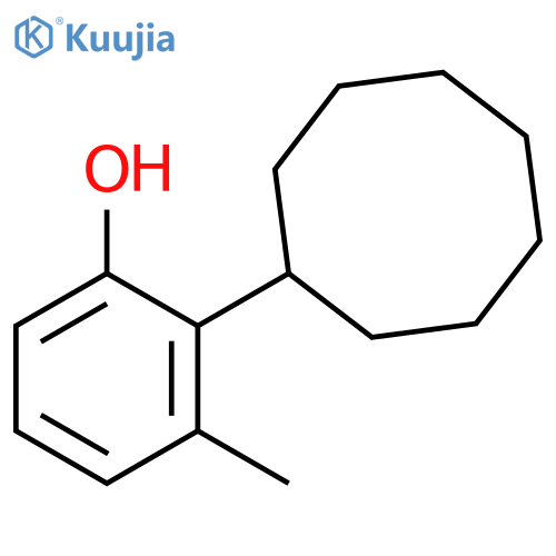 Phenol, 2-cyclooctyl-3-methyl- structure