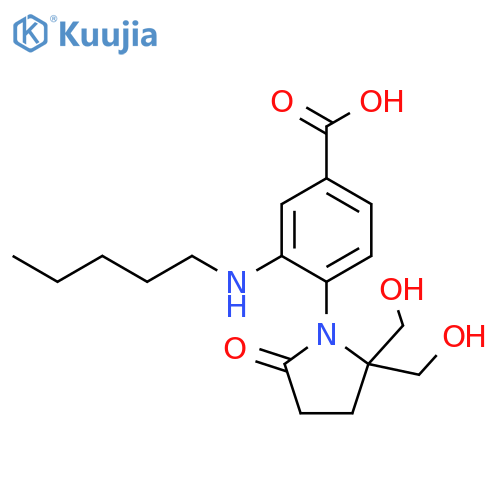 Benzoic acid,4-[2,2-bis(hydroxymethyl)-5-oxo-1-pyrrolidinyl]-3-(pentylamino)- structure