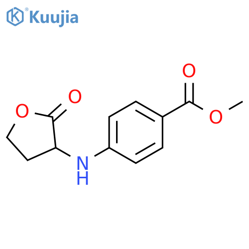 Benzoic acid, 4-[(tetrahydro-2-oxo-3-furanyl)amino]-, methyl ester structure