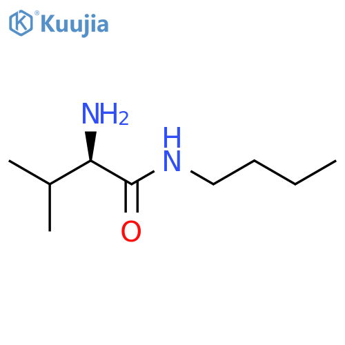 Butanamide, 2-amino-N-butyl-3-methyl-, (2R)- structure
