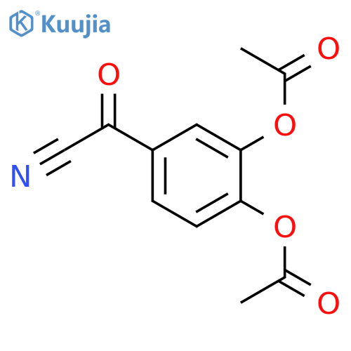 Benzeneacetonitrile, 3,4-bis(acetyloxy)-α-oxo- structure