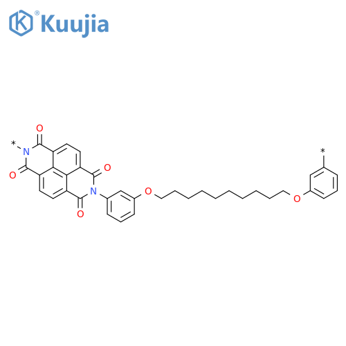 Poly[(1,3,6,8-tetrahydro-1,3,6,8-tetraoxobenzo[lmn][3,8]phenanthroline-2,7-diyl)-1,3-phenyleneoxy-1,10-decanediyloxy-1,3-phenylene] structure