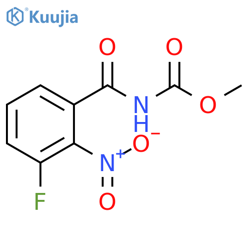 Methyl N-(3-fluoro-2-nitrobenzoyl)carbamate structure