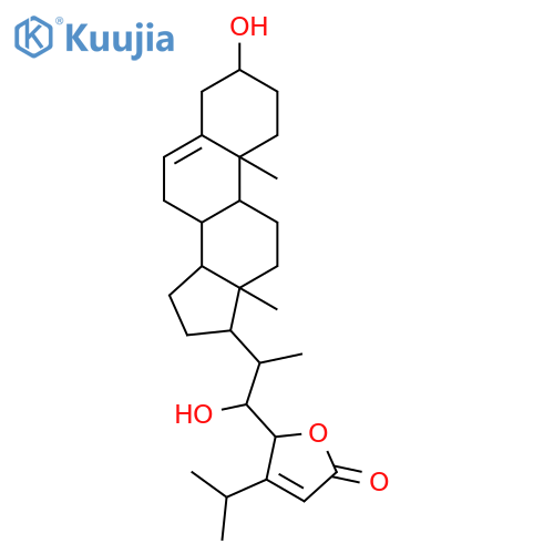 Stigmasta-5,24(28)-dien-29-oicacid, 3,22,23-trihydroxy-, g-lactone, (3b)-(9CI) structure