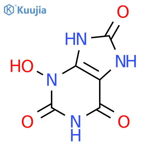 1H-Purine-2,6,8(3H)-trione,7,9-dihydro-3-hydroxy- structure