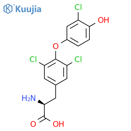 Tyrosine, 3,5-dichloro-O-(3-chloro-4-hydroxyphenyl)- structure