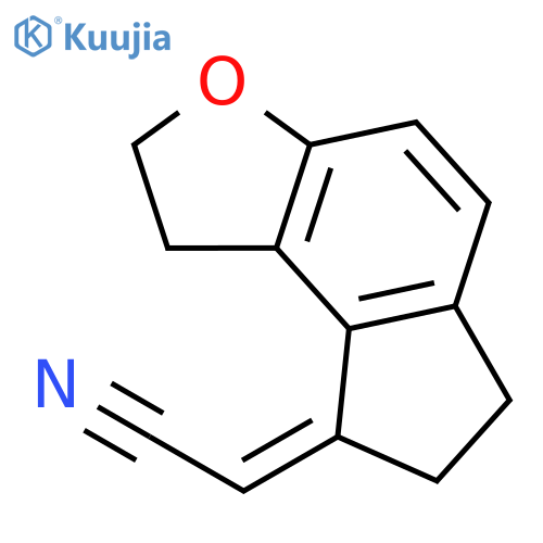 (1,2,6,7,-Tetrahydro-8H-indeno5,4-bfuran-8-ylidene)acetonitrile structure