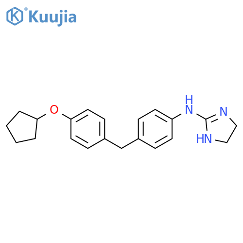 1H-Imidazol-2-amine,N-[4-[[4-(cyclopentyloxy)phenyl]methyl]phenyl]-4,5-dihydro- structure