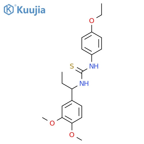 1-1-(3,4-dimethoxyphenyl)propyl-3-(4-ethoxyphenyl)thiourea structure