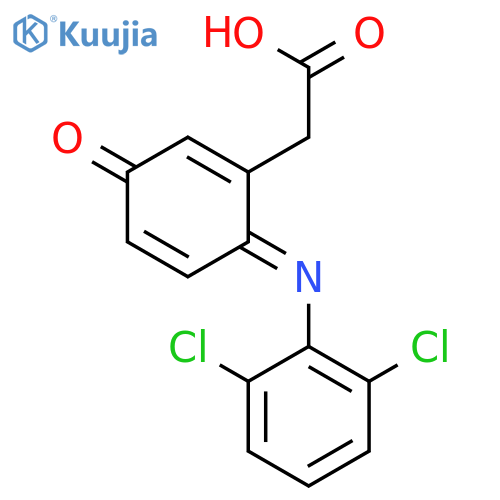6-(2,6-Dichlorophenyl)imino-3-oxo-1,4-cyclohexadiene-1-acetic Acid structure