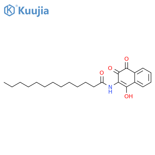 Tridecanamide,N-(1,4-dihydro-3-hydroxy-1,4-dioxo-2-naphthalenyl)- structure