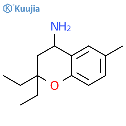 2H-1-Benzopyran-4-amine, 2,2-diethyl-3,4-dihydro-6-methyl- structure