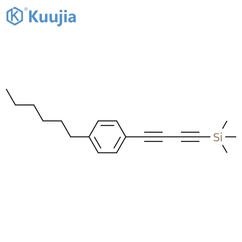 Silane, [4-(4-hexylphenyl)-1,3-butadiynyl]trimethyl- structure