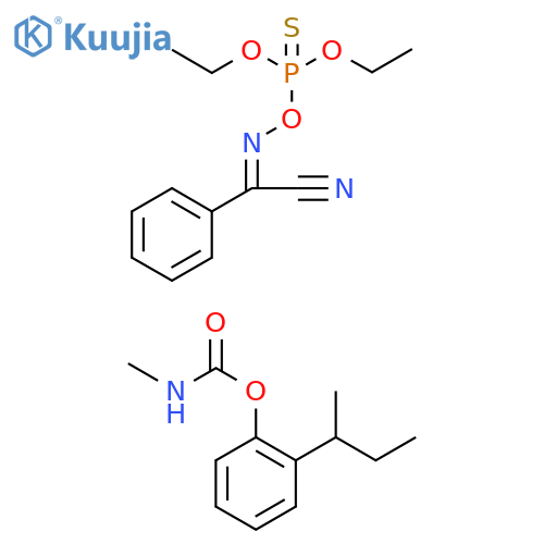 3,5-Dioxa-6-aza-4-phosphaoct-6-ene-8-nitrile, 4-ethoxy-7-phenyl-, 4-sulfide, mixt. with 2-(1-methylpropyl)phenyl methylcarbamate (9CI) structure