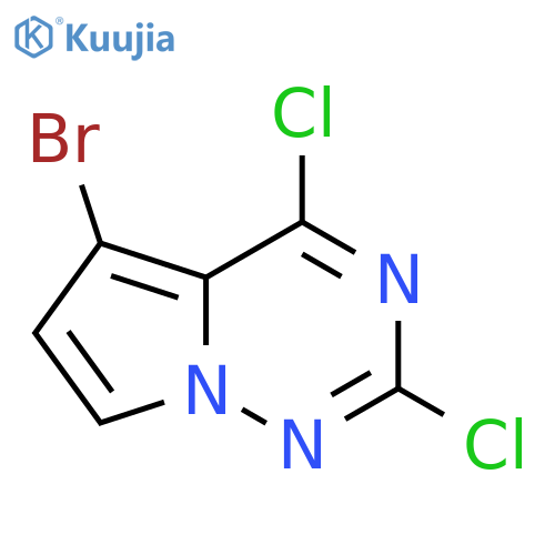 Pyrrolo[2,1-f][1,2,4]triazine, 5-bromo-2,4-dichloro- structure