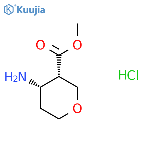 (3S,4S)-Methyl 4-aminotetrahydro-2H-pyran-3-carboxylate hydrochloride structure