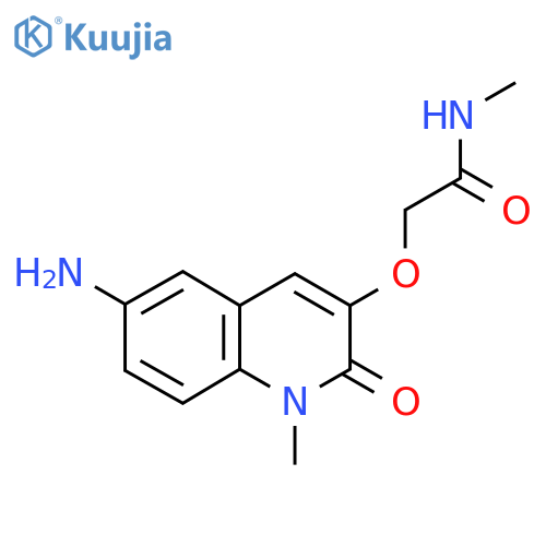 2-((6-Amino-1-methyl-2-oxo-1,2-dihydroquinolin-3-yl)oxy)-N-methylacetamide structure