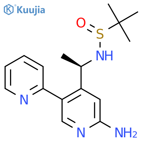 (S)-N-((R)-1-(6'-Amino-[2,3'-bipyridin]-4'-yl)ethyl)-2-methylpropane-2-sulfinamide structure