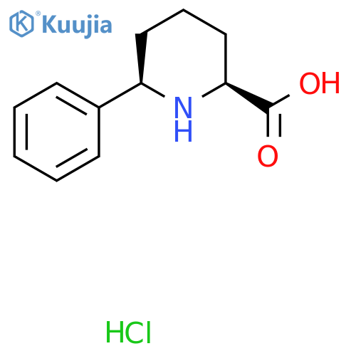 (2S,6R)-6-Phenyl-piperidine-2-carboxylic acid hydrochloride structure