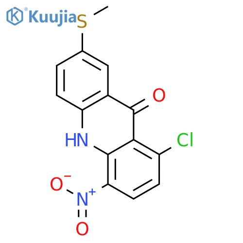 9(10H)-Acridinone, 1-chloro-7-(methylthio)-4-nitro- structure
