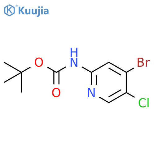 tert-butyl N-(4-bromo-5-chloropyridin-2-yl)carbamate structure