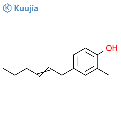 Phenol, 4-(2-hexenyl)-2-methyl- structure