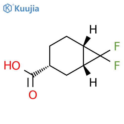 rac-(1R,3R,6S)-7,7-difluorobicyclo4.1.0heptane-3-carboxylic acid structure