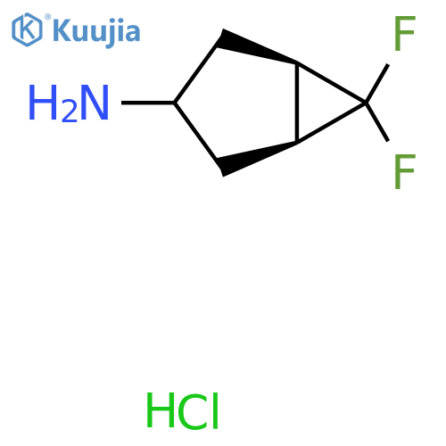 rac-(1R,3r,5S)-6,6-difluorobicyclo3.1.0hexan-3-amine hydrochloride structure
