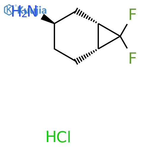 rel-(1S,3R,6R)-7,7-difluoronorcaran-3-amine;hydrochloride structure