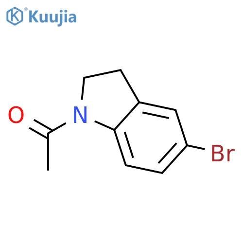 1-(5-bromo-2,3-dihydroindol-1-yl)ethanone structure
