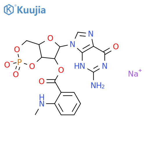 2'-(N-Methylanthraniloyl) Guanosine 3',5'-Cyclic Monophosphate Sodium Salt structure