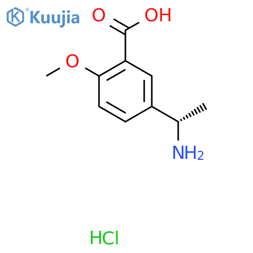 5-(1S)-1-aminoethyl-2-methoxybenzoic acid hydrochloride structure