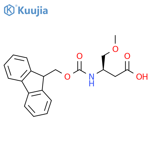 (3R)-3-({(9H-fluoren-9-yl)methoxycarbonyl}amino)-4-methoxybutanoic acid structure