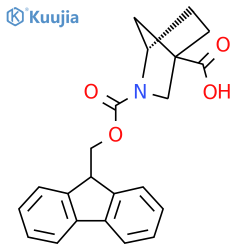 (1S)-2-{(9H-fluoren-9-yl)methoxycarbonyl}-2-azabicyclo2.2.1heptane-4-carboxylic acid structure