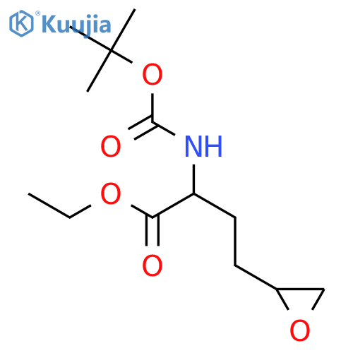 ethyl 2-{(tert-butoxy)carbonylamino}-4-(oxiran-2-yl)butanoate structure