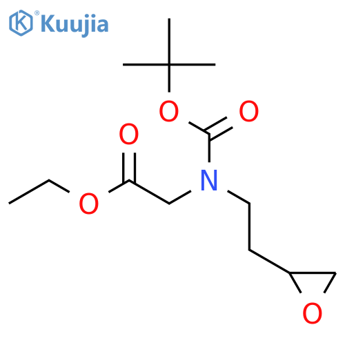 ethyl 2-{(tert-butoxy)carbonyl2-(oxiran-2-yl)ethylamino}acetate structure